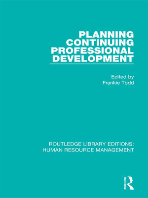 cover image of Planning Continuing Professional Development